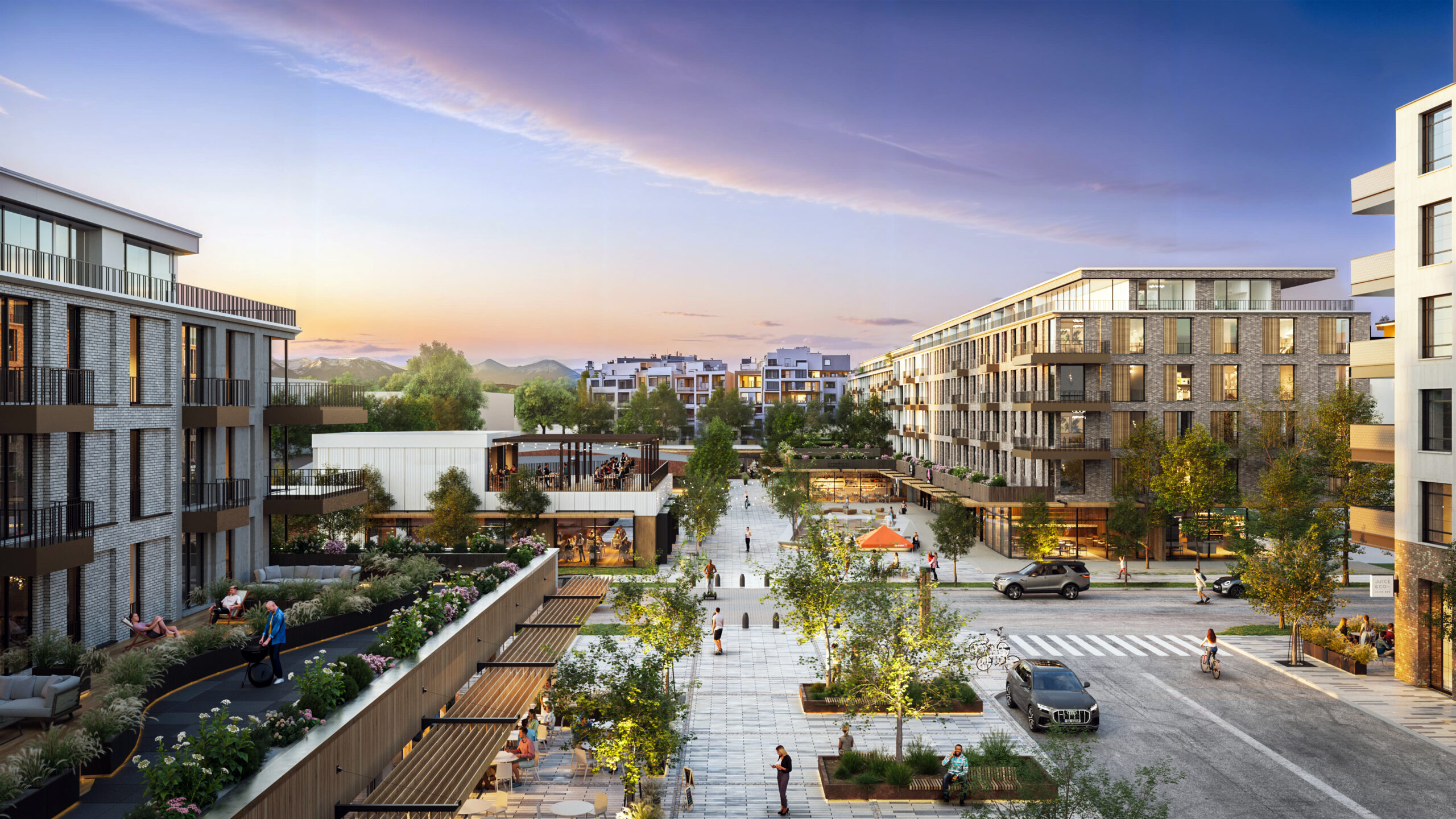 Modern apartment development in Calgary